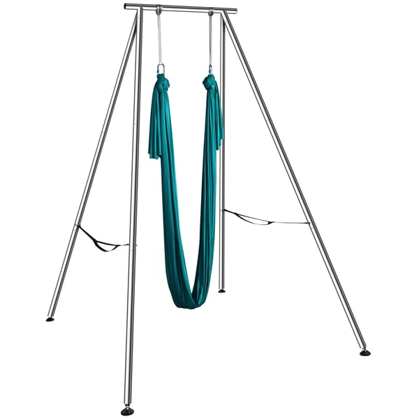 Aerial Yoga Ramme og Hængekøje, 253x192x295 cm, Grøn, Stål