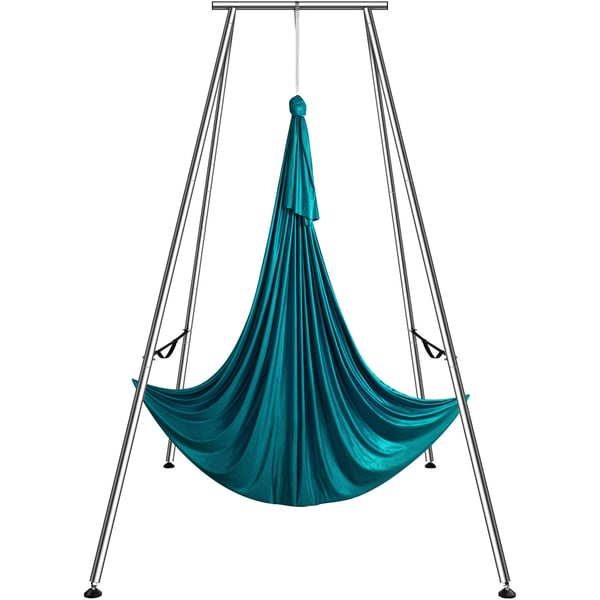 Aerial Yoga Ramme og Hængekøje, 253x192x295 cm, Grøn, Stål
