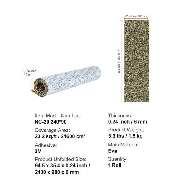 Bådgulv, 240x90x0,6 cm, Jungle Camouflage, EVA-skum