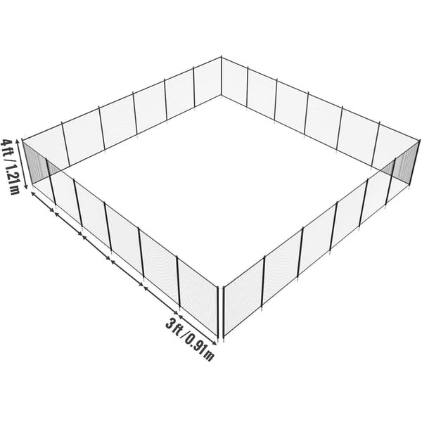 Poolstängsel, 1,2x21,9 m, Svart, Avtagbart Teslin PVC-nät