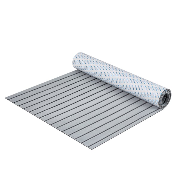 Båtdäck, EVA-skumgolv 240x89,9 cm, grå, halkfri, marinmatta