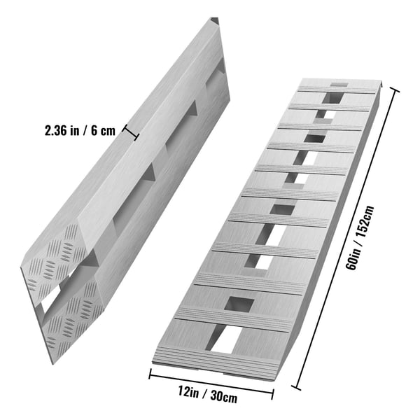 Trailerramper, 152,4x30,5 cm, Aluminium, Par