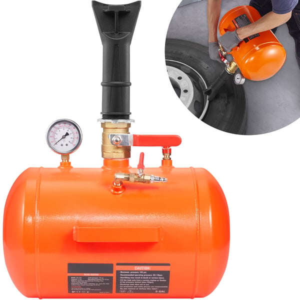 Däckmonteringsverktyg, 400x535x295 mm, 19L, 145 PSI, Luftfyllare