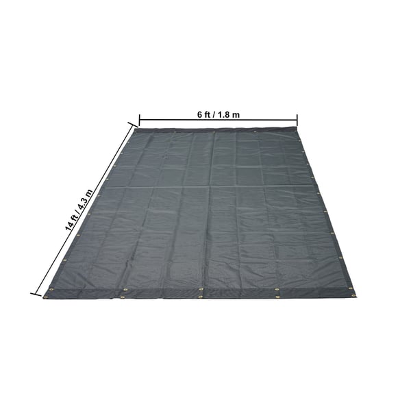 Lastbilnet presenning, 180x430 cm, Sort, PVC-belagt kraftig afdækning