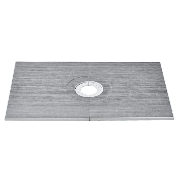 Brusebundsæt, 152.4x96.5x2.8 cm, Centralafløb, Vandtæt, EPS