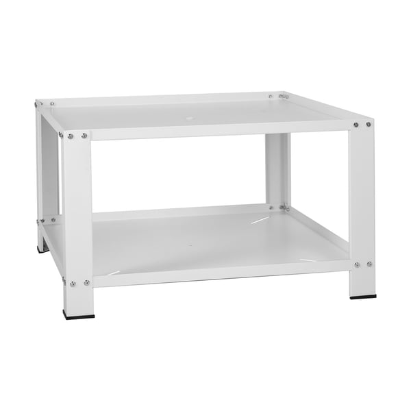 Pyykinpesukoneen korokekaappi säilytyshyllyllä, 71x71x40,6 cm, valkoinen, teräs Pyykinpesukoneen korokekaappi säilytyshyllyllä, 71x71x40,6 cm, valkoinen, teräs