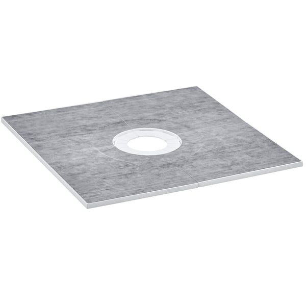 Suihkuallas-sarja, 91,4x91,4x2,2 cm, Keskimmäinen viemäri, Vedenpitävä, EPS