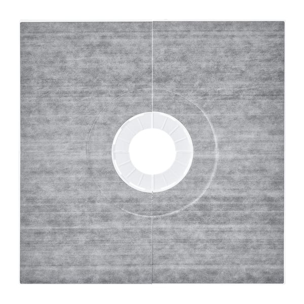 Suihkuallas-sarja, 91,4x91,4x2,2 cm, Keskimmäinen viemäri, Vedenpitävä, EPS