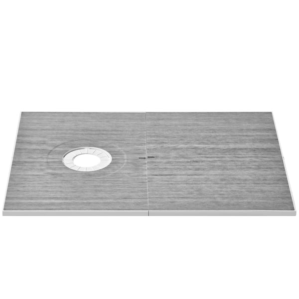 Duschkar-kit, 152.4x96.5x2.8 cm, Offset-avlopp, Vattentät, EPS