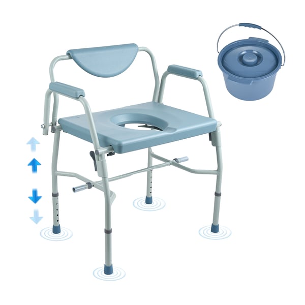 Commode stol, justerbar højde, 47x59x6 cm, stål