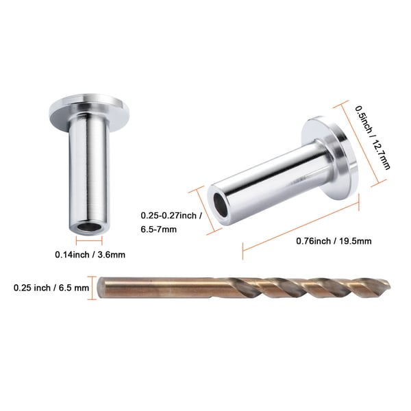 Suojaholkit, 121 kpl, 12.7x19.5 mm, hopea, ruostumaton teräs