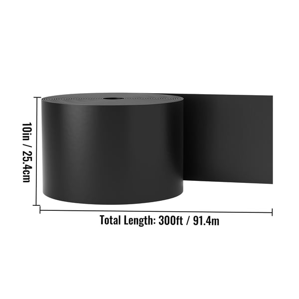 Kantafgrænsning, 91.4x0.25x25.4 cm, Sort, HDPE