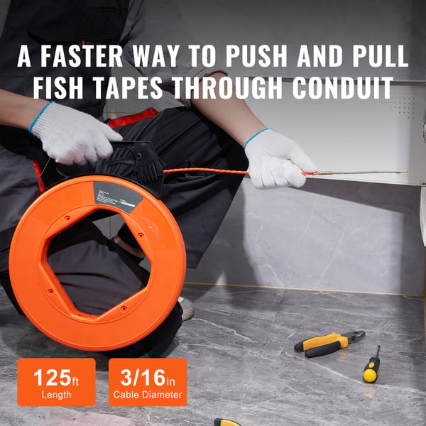 Fisketape, 38.1x0.45 cm, Ikke-ledende PET, Kabeltrækker Værktøj