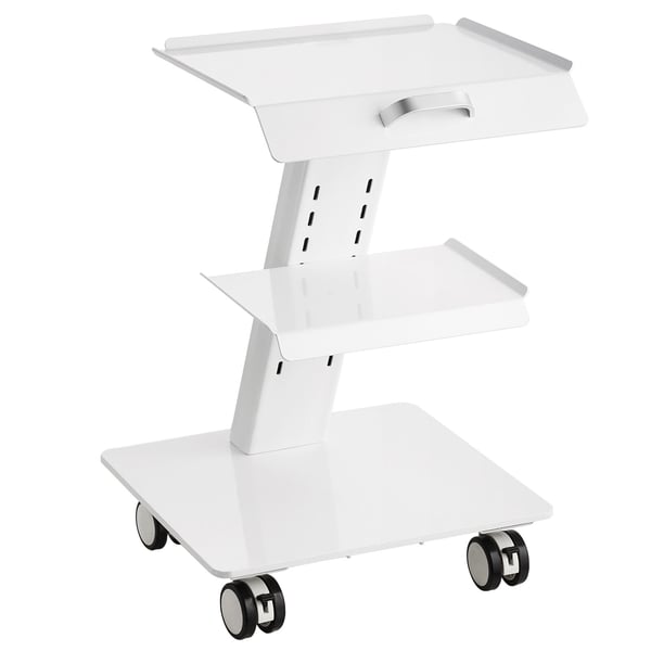 Labvogn, 40x41.5x60.5 cm, Hvid, Metal