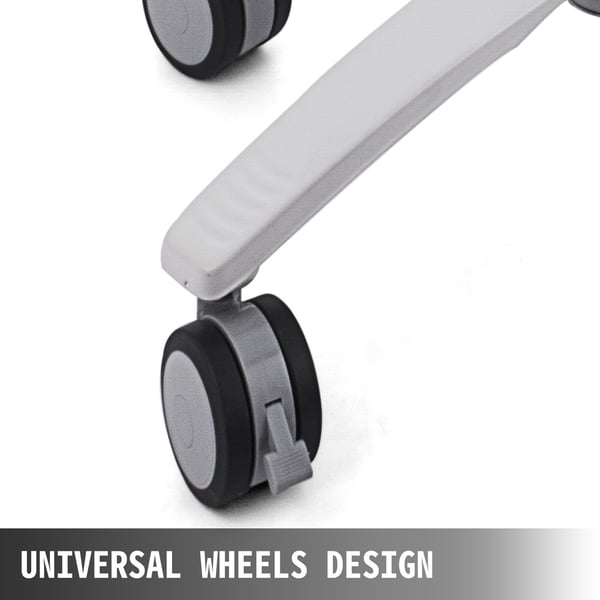 Medicinvogn, 63x56x68-109 cm, Hvid, Metal, Justerbar, Opbevaring