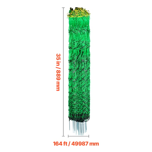 Sähköaitaverkko 0.88x49.98 m vihreä verkko tolpilla, karja-aita