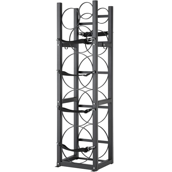 Kølemiddeltankstativ, 32,5x33x119,7 cm, kulstofstål, opbevaring