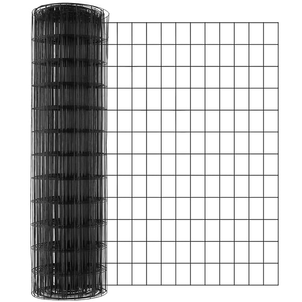 Trådnetrulle, 910x15240 mm, Sort, Galvaniseret metal, Vinylbelagt