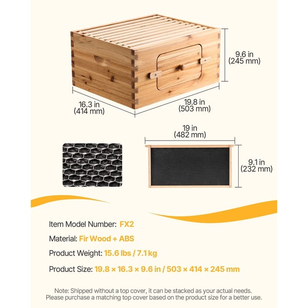 Biodlingsstartpaket, Djup låda, 50.3x41.4x24.5 cm, Transparent, Trä