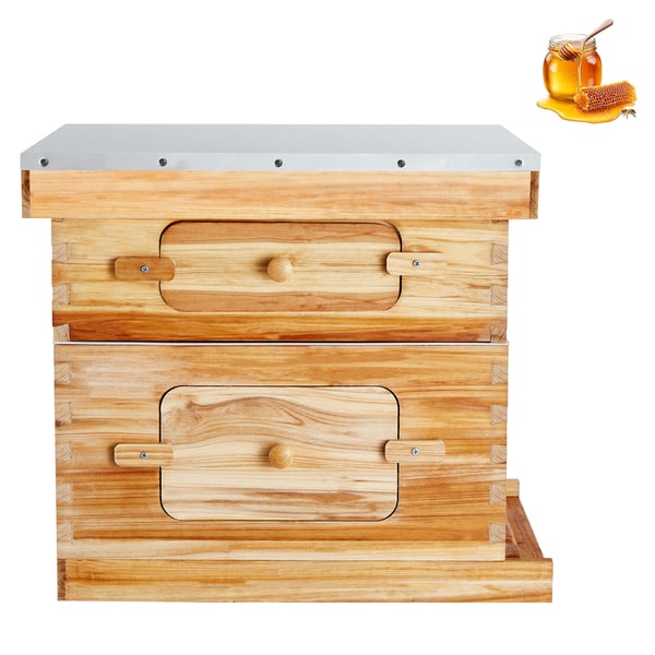 Bikupestartpaket, 20 ramar, 56,2x46,2x51,5 cm, bivaxbelagt trä