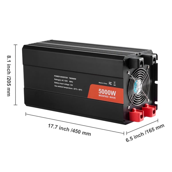 Invertteri, Muokattu siniaalto 5000W DC 12V AC 230V, Alumiini