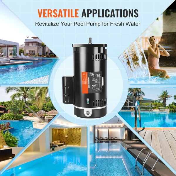 Poolpumpe Motor, 2 HK 56Y Ramme 230V, 36,6x16,5x23 cm, Stål