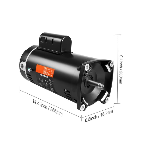 Poolpumpe Motor, 2 HK 56Y Ramme 230V, 36,6x16,5x23 cm, Stål