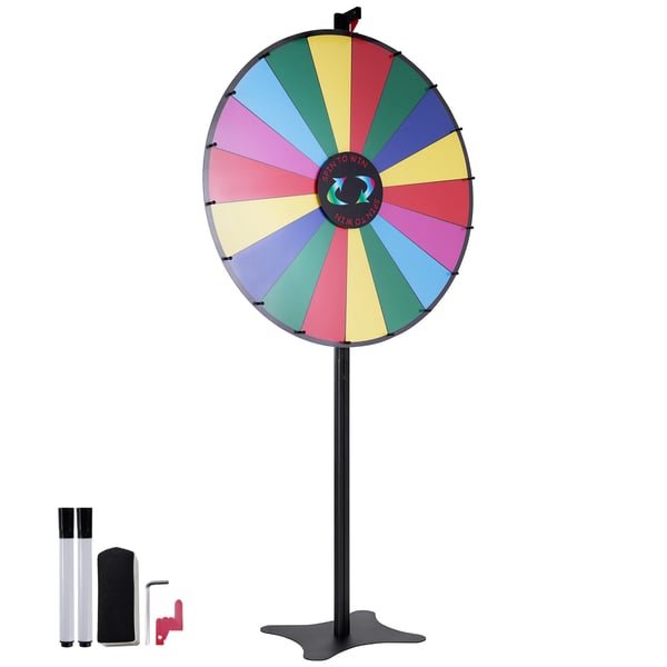 Snurrande lyckohjul, 18 fält, 91x34,5x181 cm, torkbar yta, spel