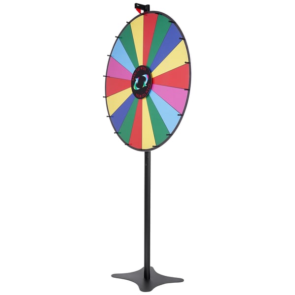 Snurrande lyckohjul, 18 fält, 91x34,5x181 cm, torkbar yta, spel
