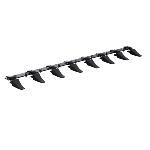 Skoptandskena 1500x278x70 mm svart kraftig stål