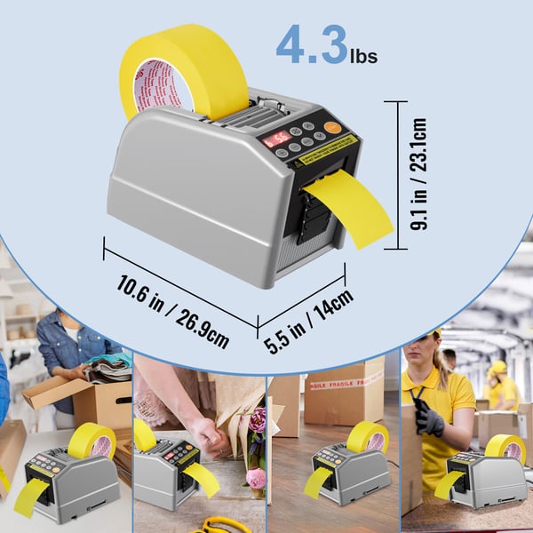 Tape Dispenser Zcut-9 27x23x14 cm, Elektrisk, Tape Skæremaskine