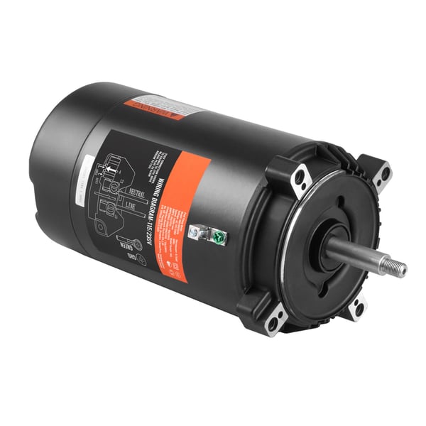 Poolpumpemotor, 0.75 HK 56J ramme, 34.5x16.5x16.5 cm, stål