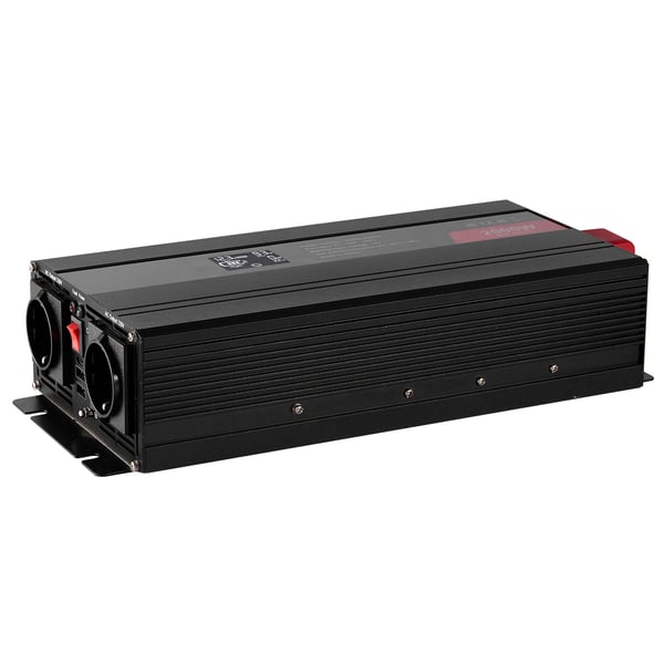 Ströminverter, Ren Sinusvåg 2000W, 30,5x14,4x7,2 cm, LCD-display