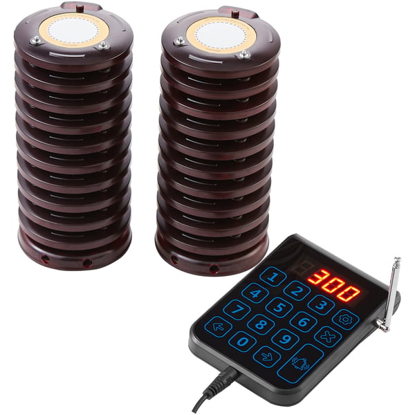 Pager System, Trådløst Restaurant Gæsteopkald, 120x100x24 mm, Sort, enhed Pager System, Trådløst Restaurant Gæsteopkald, 120x100x24 mm, Sort, enhed