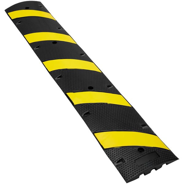Farthinder, 183x30x4.5 cm, Svart Gul, Gummi Extra Robust