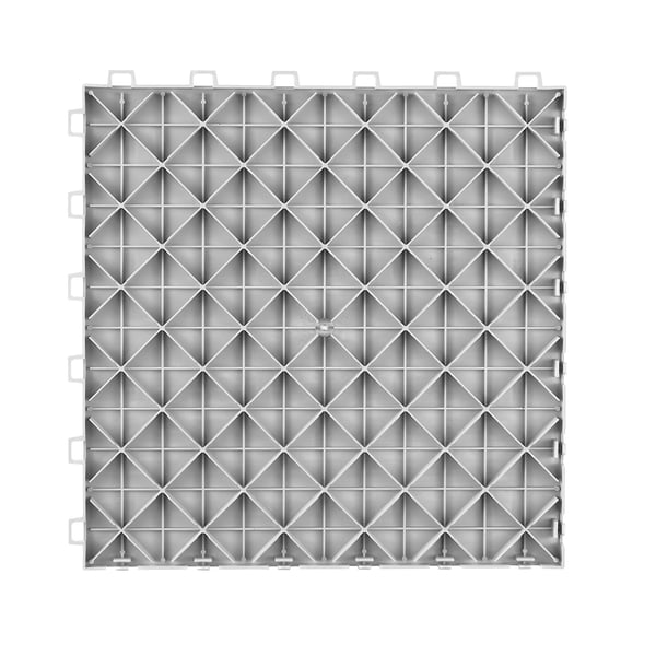 Garagegulvfliser, 30.5x30.5x1.34 cm, Sølv, Skridsikkert gulv