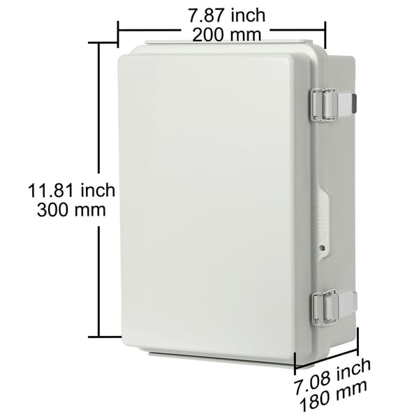 Elektrisk samledåse, 30x20x18 cm, ABS, vandtæt, udendørs kabinet