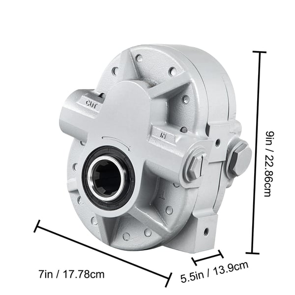 Hydraulipumppu, 16,6GPM 540RPM 2500PSI, 15,2x17,1x22,2 cm, Rauta