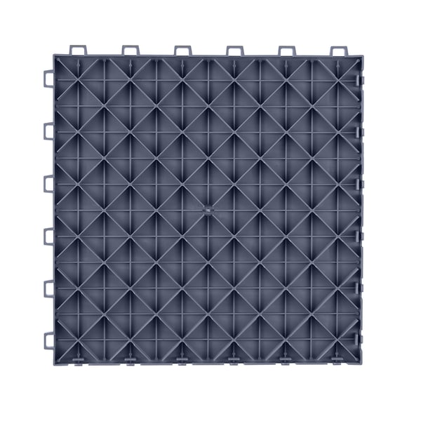 Garagegulvfliser, 30.5x30.5x1.34 cm, grå, skridsikkert gulv
