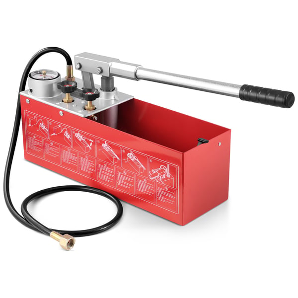 Hydrostatisk testpumpe, manuel hydraulisk trykprøvesæt, 10 L tank