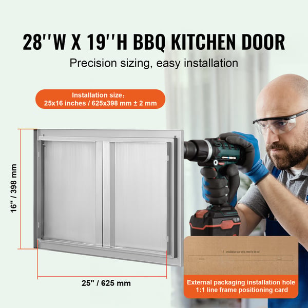 BBQ-luuk 71x48,2x4,5 cm ruostumaton teräs