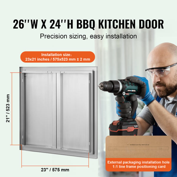 BBQ Lucka 66x61 cm Rostfritt Stål