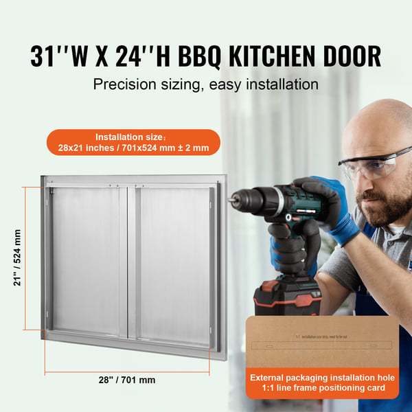 BBQ-luuk 78,7x60,9x4,5 cm ruostumaton teräs