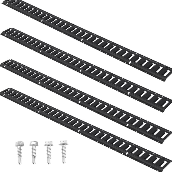 Surringsskinnesæt, 5 fods stålskinner 4-pak, 152,4x13,2x0,23 cm, stål