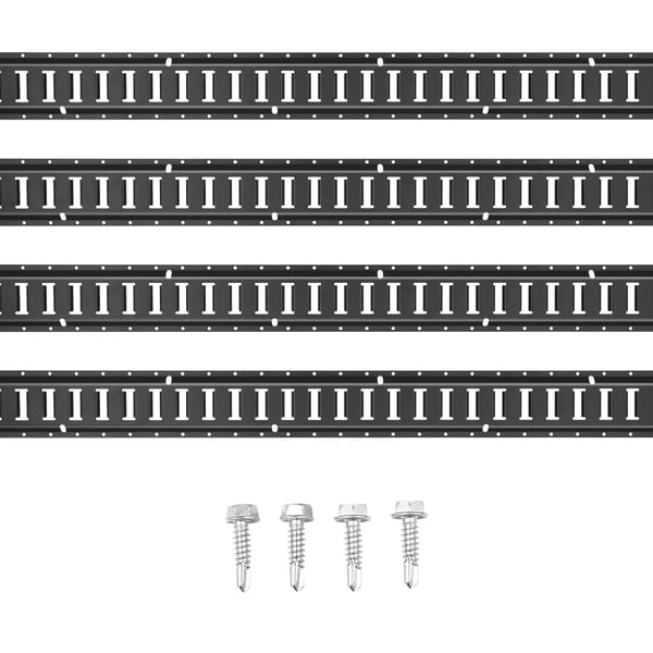 Surringsskinnesæt, 5 fods stålskinner 4-pak, 152,4x13,2x0,23 cm, stål