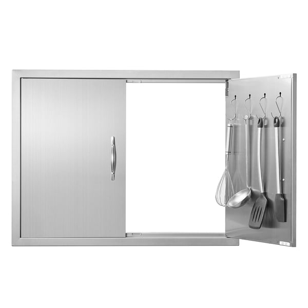 BBQ adgangsdør 78,7x60,9x4,6 cm rustfrit stål