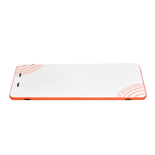 Ilmatäytteinen kelluva laituri 457x182 cm valkoinen oranssi, liukumaton PVC