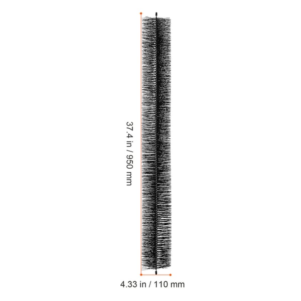 Rännborste, 110x110x4572 mm, Svart, Rännrensningsverktyg