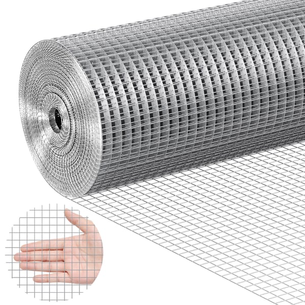 Trådnet, 61x3048 cm, Sølv, Galvaniseret stål