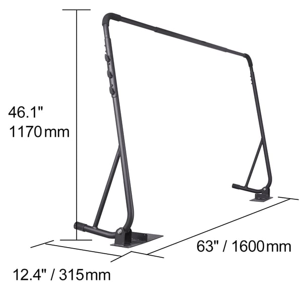 Spabad Locklyft, Justerbar 80-105x145-235 cm, Svart, Aluminium